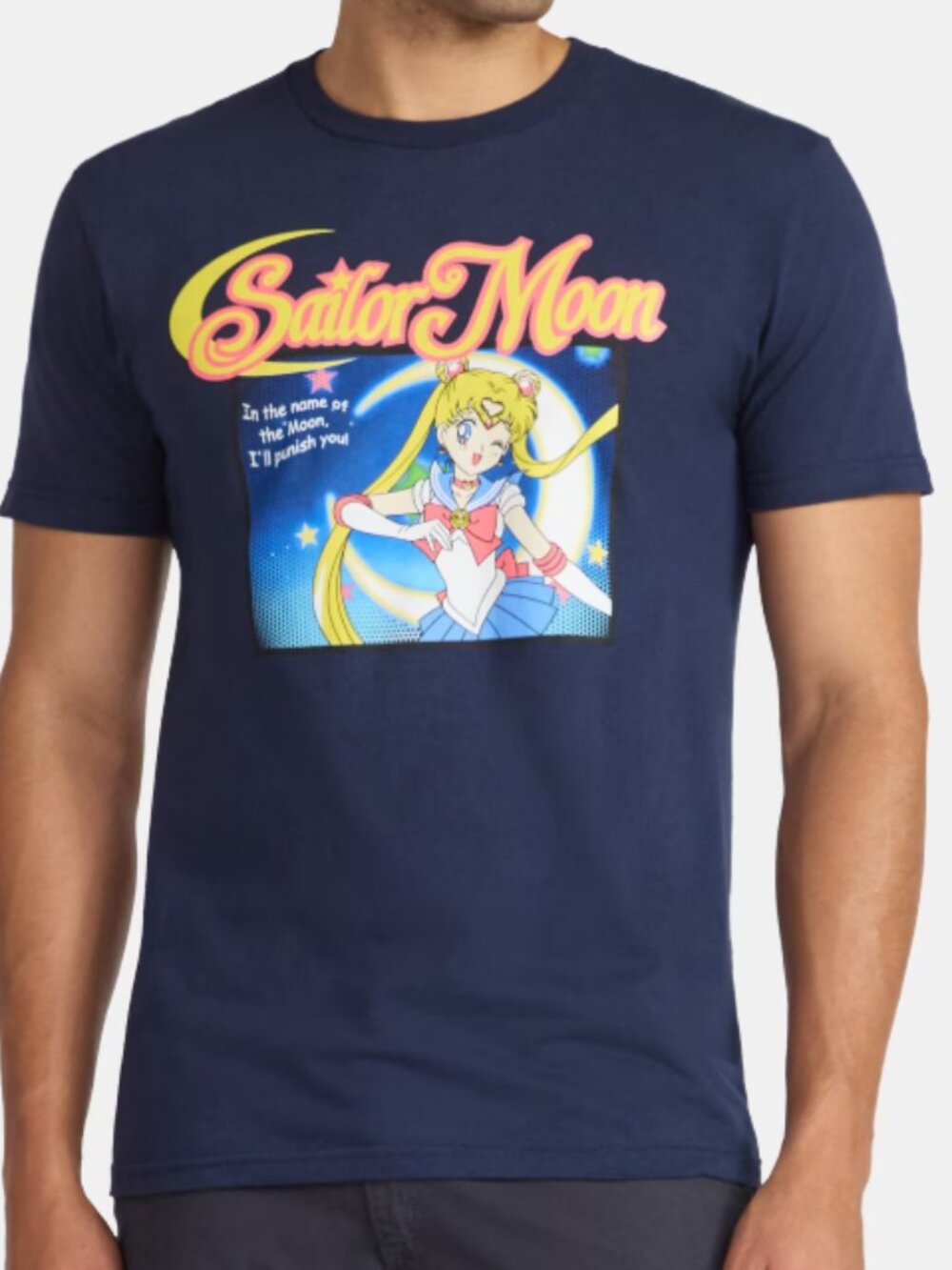 NEW Hybrid Apparal Sailor Moon Men's Graphic Small T-Shirt with Short Sleeves
